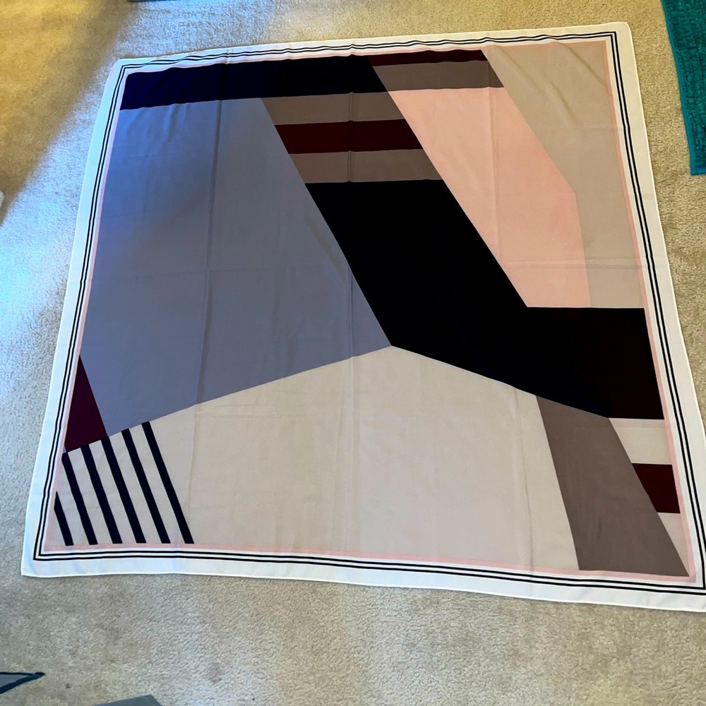 H&M pastel square satin scarf